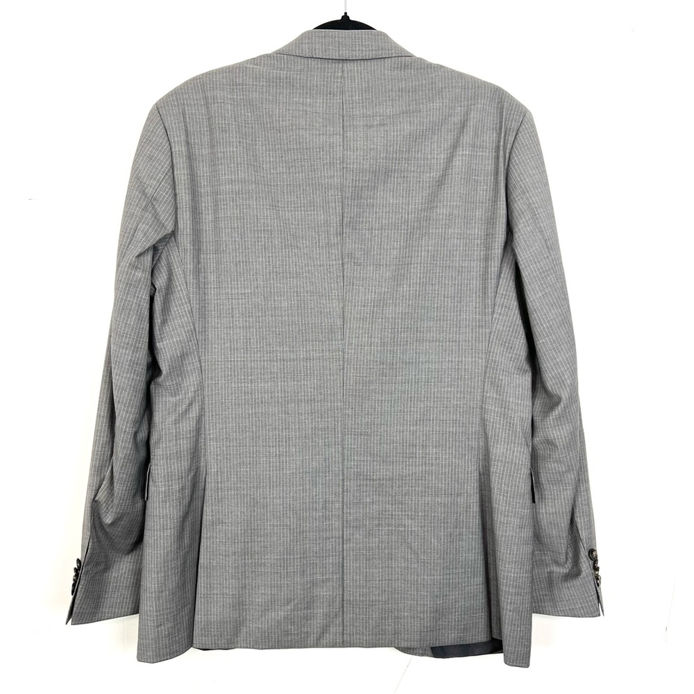 BOSS Hugo Boss James5/Sharp7 Virgin Wool Suit Jacket Grey Striped 38R NWT $379 - Picture 6 of 7